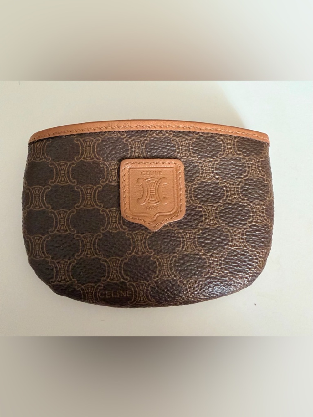Authentic Vintage Celine
Macadamia Blason Coin Purse
